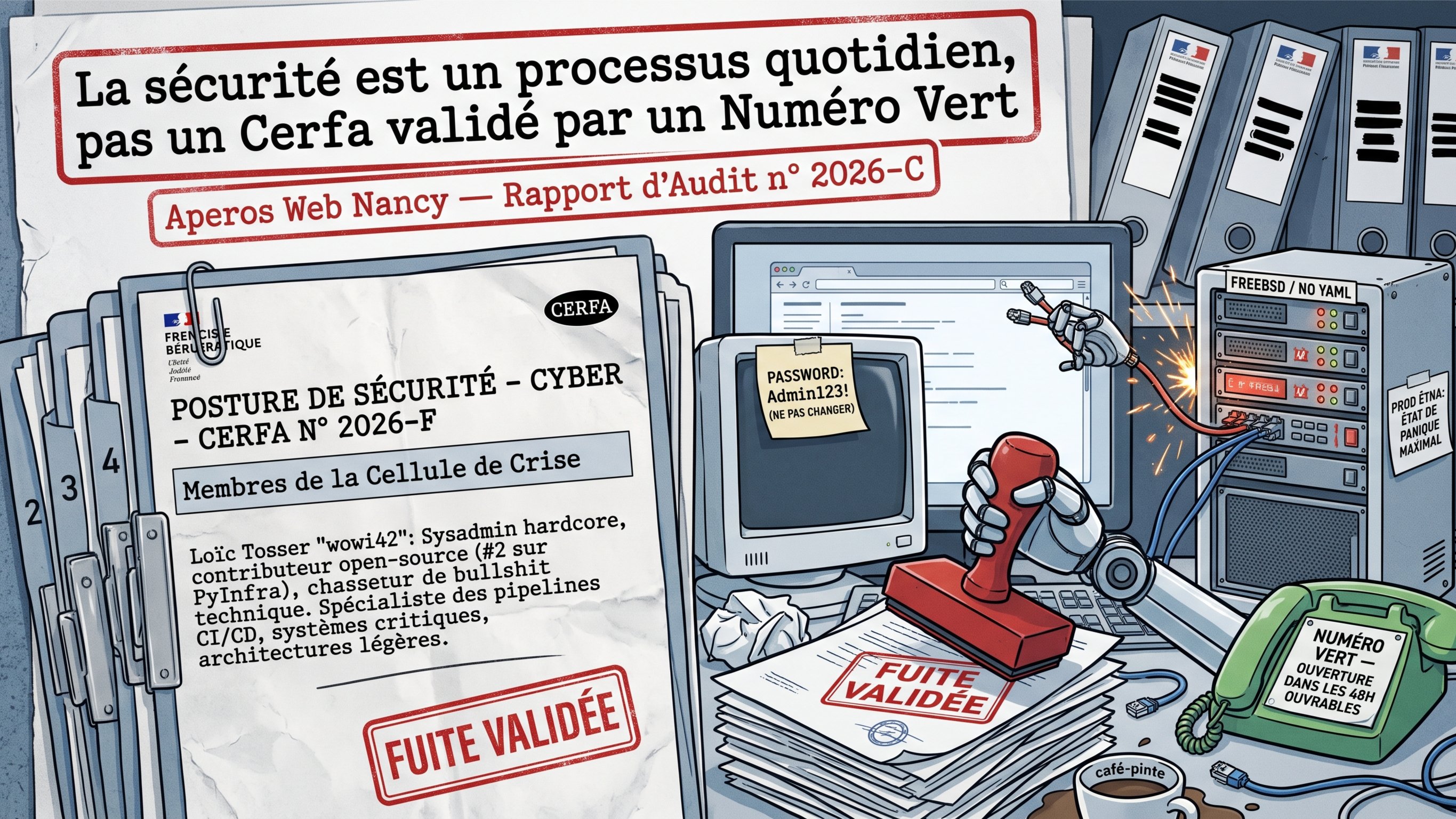 Affiche — La sécurité est un processus quotidien, pas un Cerfa doublé d'un Numéro Vert